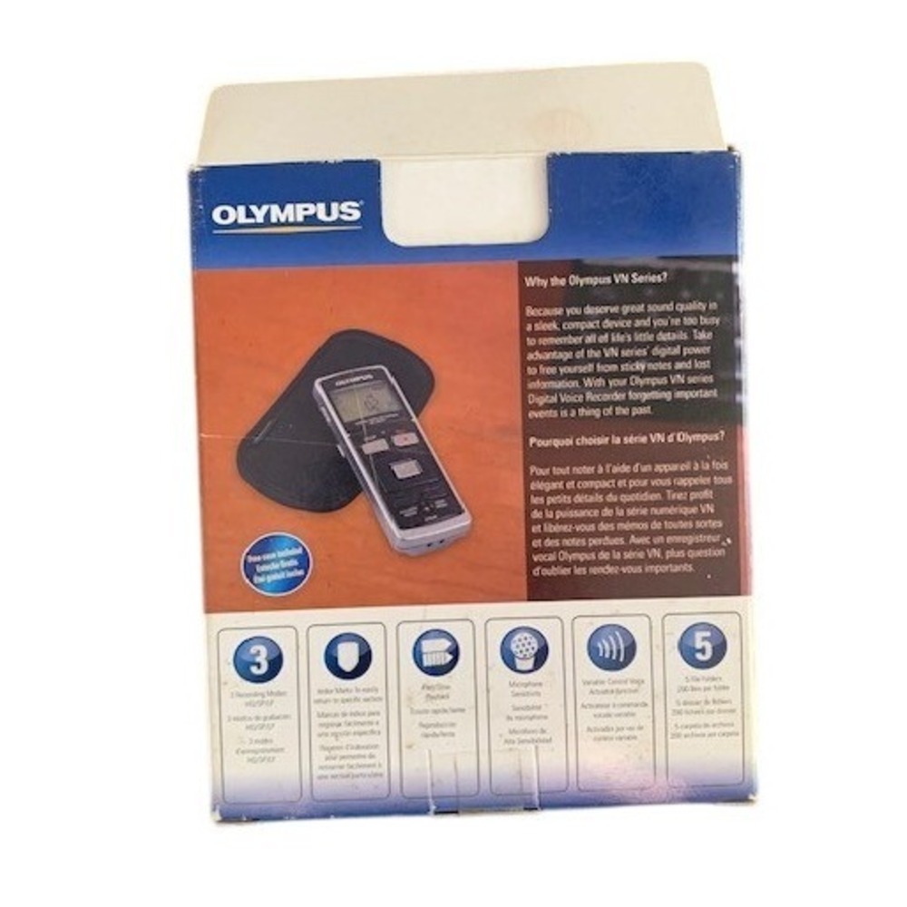 Olympus VN 6200 PC Digital Voice Recorder 4GB USB PC Link WMA Free Case Included - Picture 6 of 7